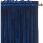 Závěs na pásce VELUR do obývacího pokoje Ložnice TMAVĚ MODRÁ 140x250 – Hledejceny.cz