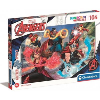 Clementoni s třpytkami Avengers 20347 104 dílků – Zboží Mobilmania