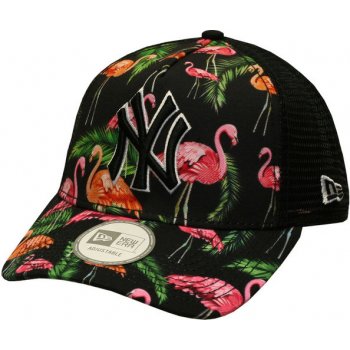 New Era Tropical New York Yankees Trucker Black/Pink Snapback vícebarevné / černá / černá