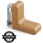 Úhelník nábytkový kovový s krytem béžová – Sleviste.cz