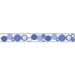 IMPOL TRADE D 58-017-3 Samolepící bordura kruhy modré, rozměr 5 m x 5,8 cm – Zboží Dáma