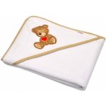 Baby Nellys Termoosuška s kapucí Sweet TEDDY 100x m bílá – Zboží Dáma