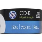 HP CD-R 700MB 52x, printable, bulk, 50ks (CRE00070WIP-3) – Zboží Živě