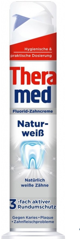 Theramed Natur Weiß zubní pasta v dávkovači 0346 100 ml