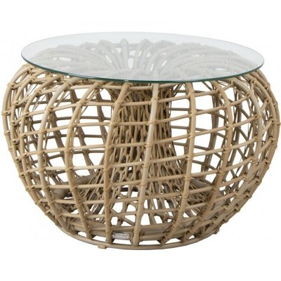 Cane-line Podnožka velká Nest, kulatá 130x42 cm, rám hliník, výplet umělý ratan natural – Hledejceny.cz
