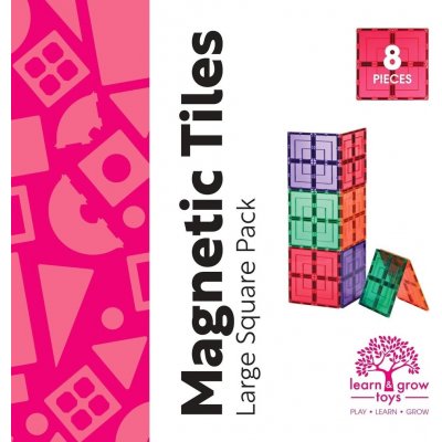 Learn & Grow Magnetická stavebnice - velké čtverce – Zboží Dáma