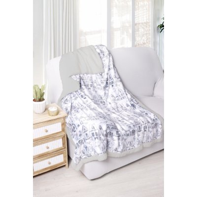 B.E.S. Petrovice deka s beránkem Winter Houses dárkové balení 150x210 – Hledejceny.cz