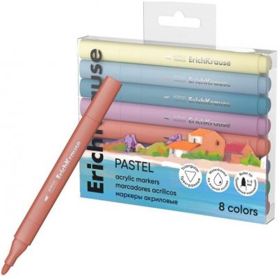 Erich Krause akrylové popisovače pastel 8 ks – Hledejceny.cz