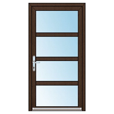 OknaDvereNaMiru.cz Vchodové dveře SLOUPKOVÉ Zora 1 zlatý dub 110 x 220 cm – Zboží Mobilmania