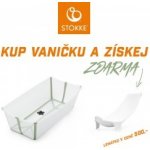 STOKKE Flexi Bath Skládací vanička s lehátkem Transparent Green – Sleviste.cz
