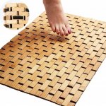 Tutumi 381176A LAZ 09595 bambusová koupelnová předložka hnědá 40x60 cm – Zboží Dáma