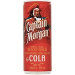 CAPTAIN MORGAN SPICED & COLA 6.4% 5% 0,25 l (holá láhev) – Hledejceny.cz