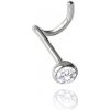 Piercing Minet stříbrný piercing do nosu s bílým zirkonem JMAN0406SE01
