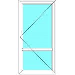 Aluplast Balkónové dveře dělené Ideal 4000 Jednokřídlé Otevírací Bílá - Bílá 100 x 210 cm – Hledejceny.cz