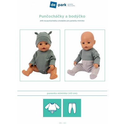 de-park Papírový střih na panenku - Punčocháčky a bodýčko – Zboží Mobilmania