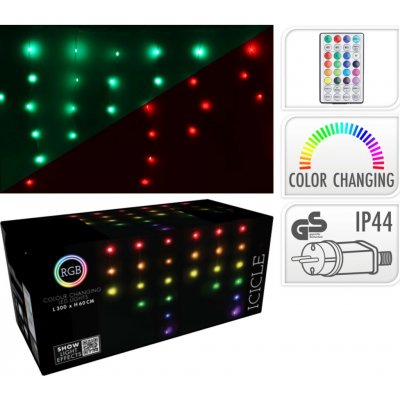 Koopman Světelný řetěz rampouch 85 RGB LED IP44 300 x 60 cm 1 ks – Hledejceny.cz