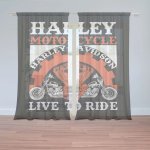 Sablio Záclony Harley-Davidson Live to ride: 2ks 150x250cm – Hledejceny.cz