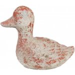 Cihlovo-šedá antik cementová dekorace kačenka Brocante 15*8*12 cm – Hledejceny.cz