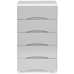 modernHOME Knihovna s 5 výsuvnými zásuvkami, nohy s kolečky - šedá barva – Hledejceny.cz