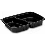 Menu mísa černá PP do mikrovl. trouby, 2dílná 1200 ml, L 25 x 18,5 x 4 cm 78222 – Sleviste.cz