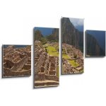 Obraz 4D čtyřdílný - 100 x 60 cm - Views around Machu Picchu Inca ruins Pohledy kolem Machu Picchu Inca zříceniny