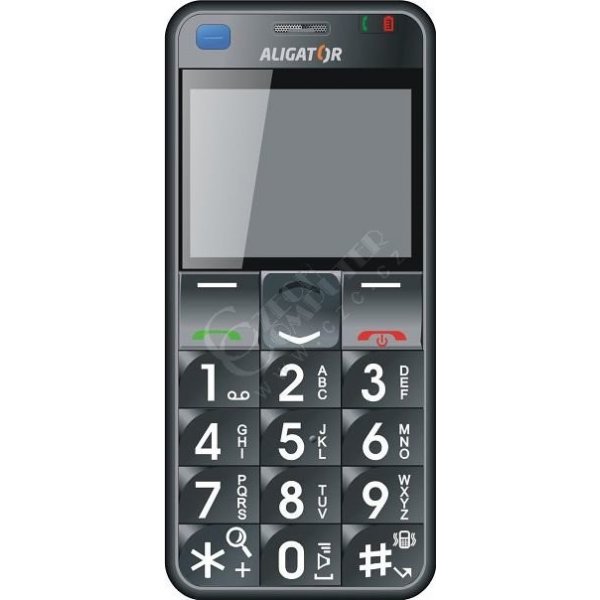 Náhradní kryt na mobilní telefon Kryt Aligator A800 přední černý