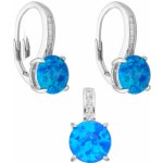 Bealio stříbrná souprava kulatá Modrý Opál 03-09357-0296 – Hledejceny.cz