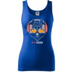 Dobrý Triko dámské tílko s potiskem I love music Královsky modrá – Zboží Dáma