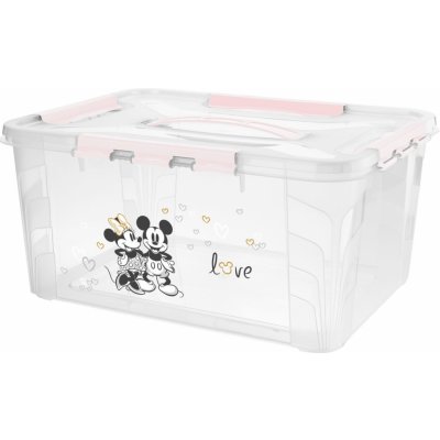 Keeeper Domácí úložný box Mickey & Minnie XL Pastelová růžová – Zboží Mobilmania