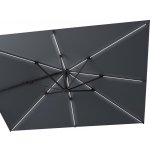Platinum Boční slunečník Challenger T2 s LED osvětlením- čtverec 300x300 Anthracite, 300 x 300 7125 – Hledejceny.cz