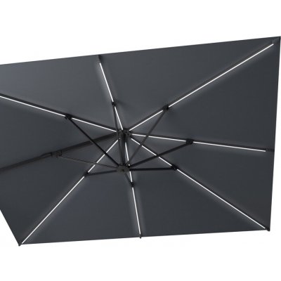 Platinum Boční slunečník Challenger T2 s LED osvětlením- čtverec 300x300 Anthracite, 300 x 300 7125 – Hledejceny.cz