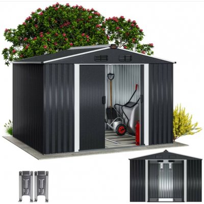 Gardebruk Zahradní domek s podstavcem XXL 260x205x180cm antracit – Sleviste.cz