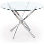 Halmar Jídelní stůl ESTEN čirá stříbrná – Sleviste.cz