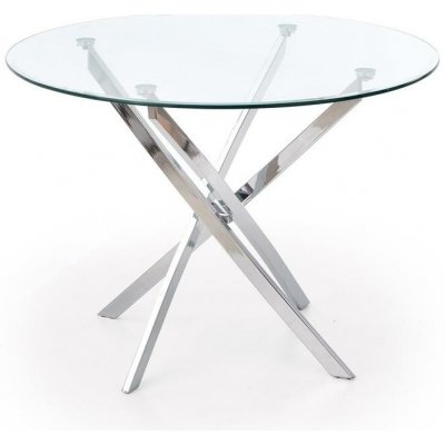 Halmar Jídelní stůl ESTEN čirá stříbrná – Sleviste.cz