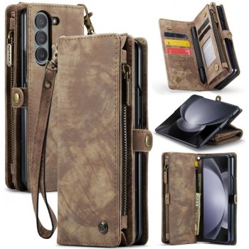 Pouzdro PROTEMIO 63132 WALLET Ochranný kryt s peněženkou 2v1 pro Samsung Galaxy Z Fold 5 5G hnědý