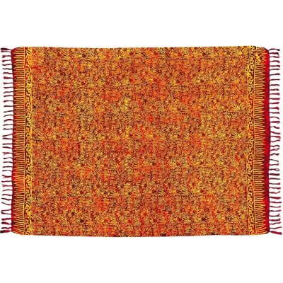 šátek sarong Chryzantémy červený