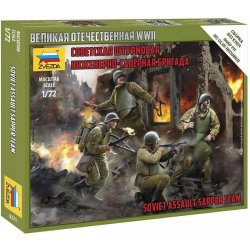 ZVEZDA Wargames WWII figurky 6271 – Soviet Assault Group 1:72