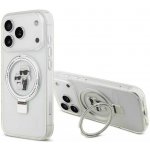 Karl Lagerfeld Ringstand Karl and Choupette MagSafe Zadní Kryt pro iPhone 17 Pro White – Zboží Mobilmania