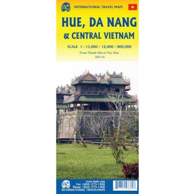ITMB Publishing mapa Hue 1:12,6 t., Da Nang 1:12 t. and Central Vietnam 1:800 t