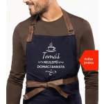 Kariban HobbyTriko Baristická zástěra EXCLUSIVE se jménem Nejlepší domácí barista Tmavě modrá – Hledejceny.cz