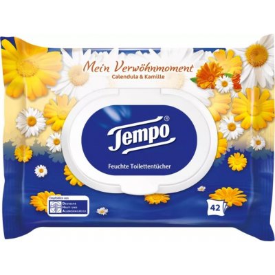 Tempo vlhčený toaletní papír s měsíčkem a heřmánkem 42 ks – Zboží Mobilmania