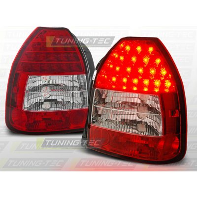 Zadní světla, lampy LED Honda Civic, 1995-2000, 3dveře, čiré, červené – Hledejceny.cz