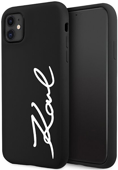 AppleMix KARL LAGERFELD Signature Apple iPhone 11 / Xr - silikonový - černé