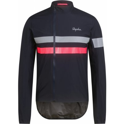 Rapha pánské Brevet Gore-Tex Rain Jacket - Dark Navy/High-Vis Pink/White