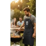 Forbyt Zástěra kuchyňská s kapsou Jeans Mastercheaf černá – Zboží Mobilmania