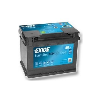 Exide Start-Stop AGM 12V 60Ah 680A EK600