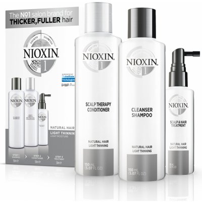 Nioxin System 3 Cleanser šampon 150 ml + System 3 Cleanser šampon 150 ml + System 3 Scalp Revitaliser kondicionér 50 ml System 3 Scalp Treatment Pro jemné a chemicky neošetřené vlasy dárková sada – Zboží Mobilmania