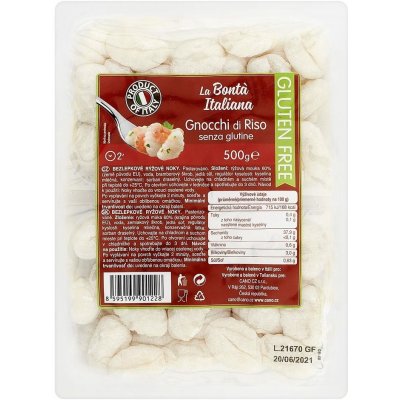 Gnocchi di riso gluten free rýžové noky bezlepkové LA BONTÁ ITALIANA 2 x 250 g – Zbozi.Blesk.cz