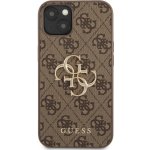 Pouzdro Guess PU 4G Metal Logo iPhone 13 hnědé – Zboží Mobilmania