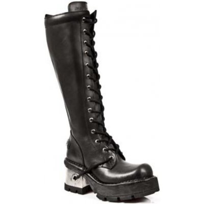 NEW ROCK 14-eye Boots (236-S1) kožené boty černá